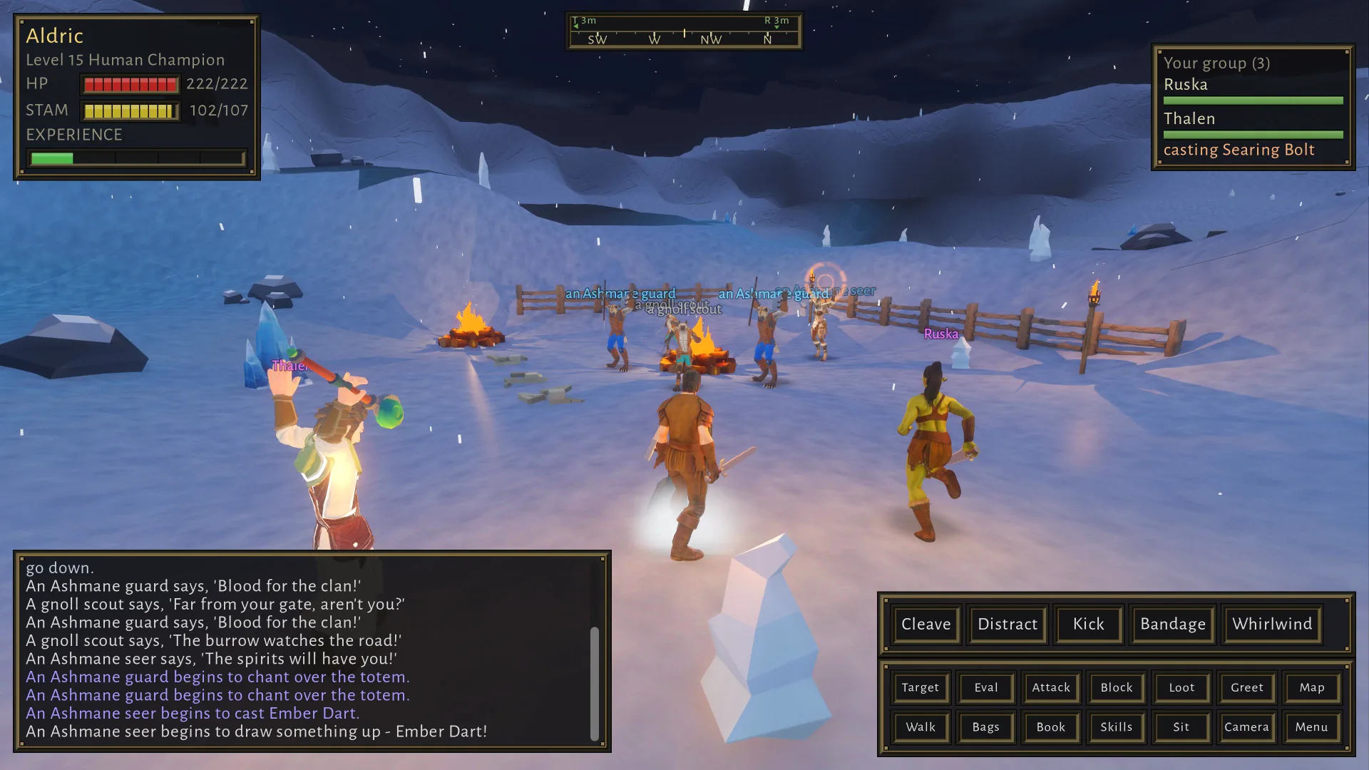 Ashburrow night raid on an Ashmane gnoll camp in the snow