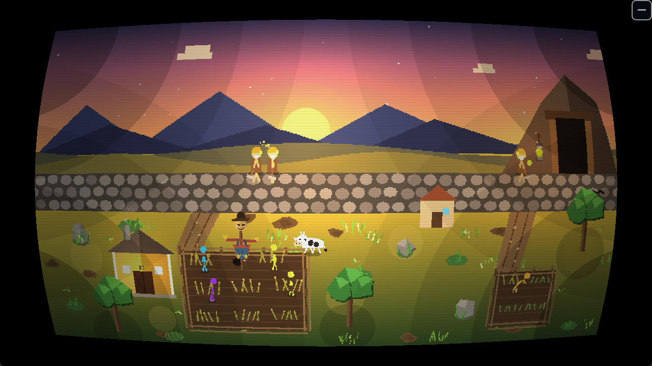 Miners, Moos & Miracles homestead with cattle at dusk